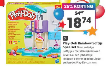 Aanbieding: Play-Doh Regenboog IJsmaker playset