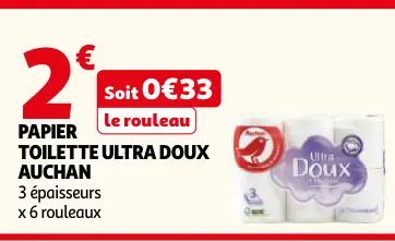 Offre: Papier toilette ultra doux