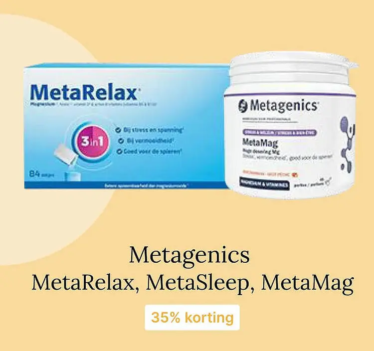 Aanbieding: Metagenics MetaRelax, MetaSleep, MetaMag