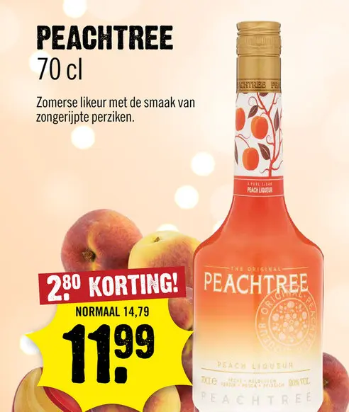 Aanbieding: Peachtree The Original Peach Liqueur 70 cl