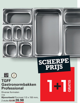 Aanbieding: TGFF Gastronormbakken Professional