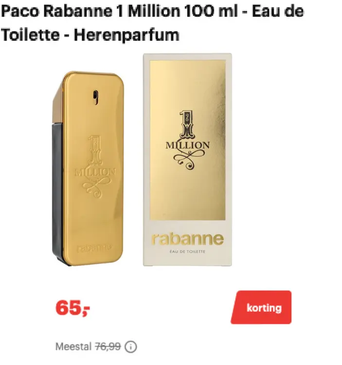Promotie: Paco Rabanne 1 Million