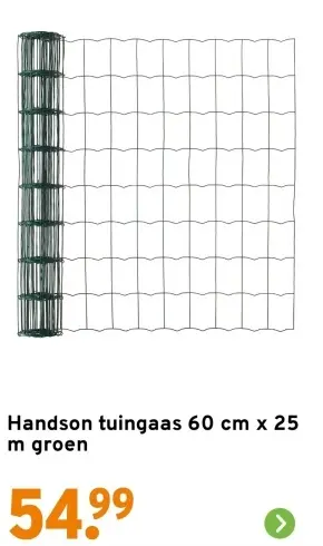 Aanbieding: Tuingaas 60 cm x 25 m groen