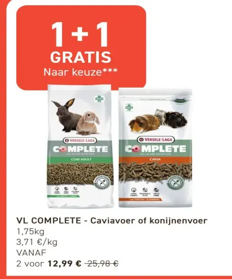 Promotie: COMPLETE - Caviavoer of konijnenvoer