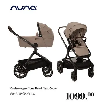 Aanbieding: Kinderwagen Nuna DEMI Next Cedar