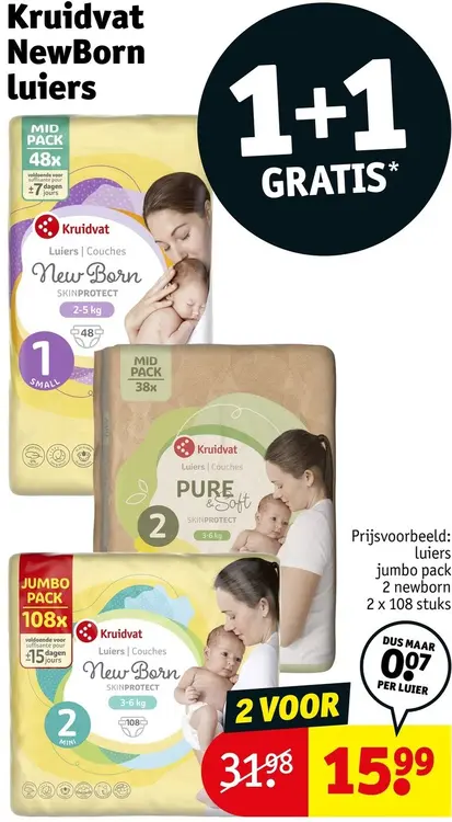 Aanbieding: NewBorn luiers