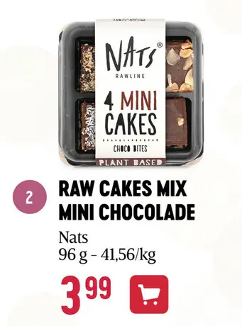 Aanbieding: Raw cakes mix mini chocolade