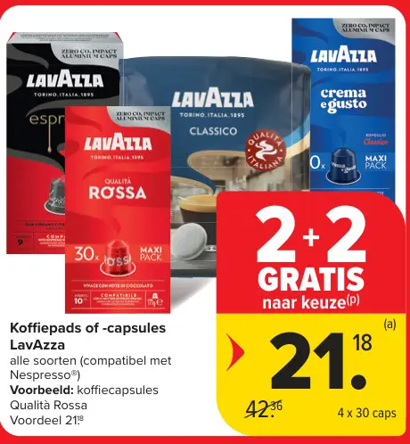 Promotie: Koffiepads of -capsules
