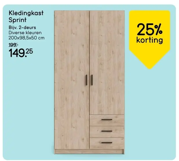 Aanbieding: Kledingkast Sprint