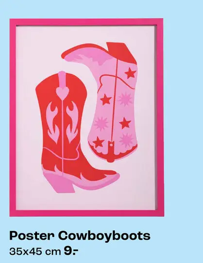 Aanbieding: Poster Cowboyboots