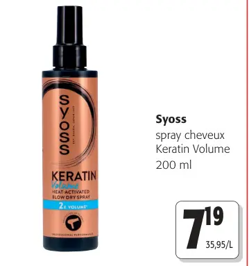 Offre: spray cheveux Keratin Volume