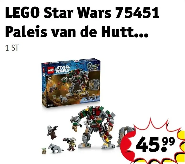 Promotie: LEGO Star Wars 75451 Paleis van de Hutt...