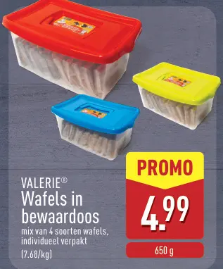 Promotie: Wafels in bewaardoos