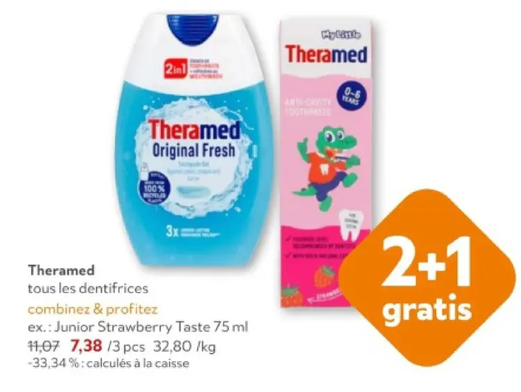 Offre: Theramed tous les dentifrices