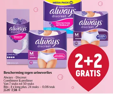 Aanbieding: Always - Discreet