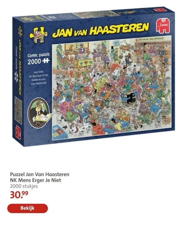 Aanbieding: Puzzel Jan Van Haasteren NK Mens Erger Je Nie