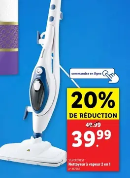 Offre: Nettoyeur à vapeur 2 en 1