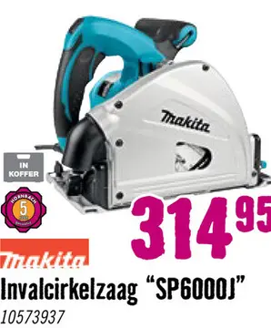 Aanbieding: MAKITA Invalcirkelzaag SP6000J