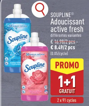 Offre: SOUPLINE® Adoucissant active fresh