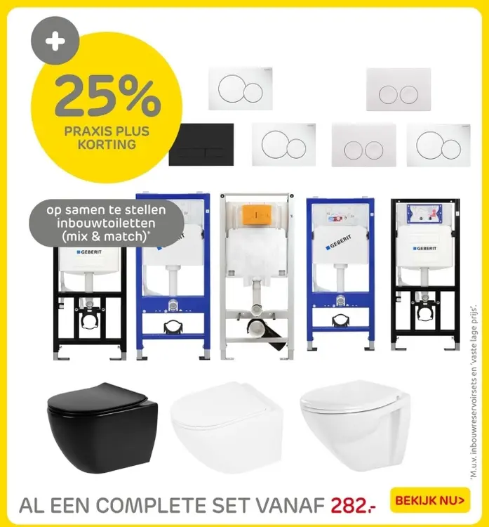 Aanbieding: inbouwtoiletten