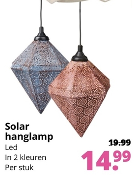 Aanbieding: Solar hanglamp