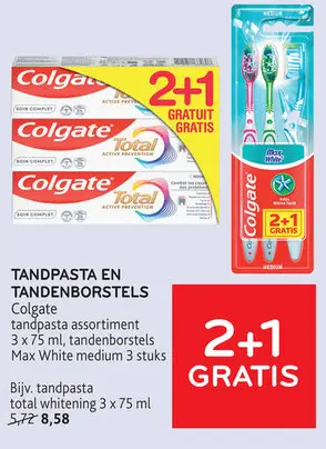 Aanbieding: Colgate tandpasta assortiment en tandenborstels