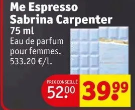 Offre: Me Espresso Sabrina Carpenter