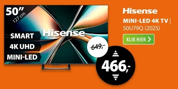 Aanbieding: Mini-led 4k tv | 50u79q (2025)