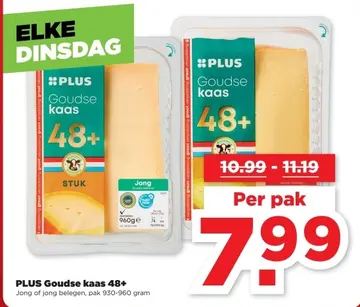Aanbieding: PLUS Goudse kaas 48+