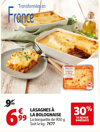 Promotie: Lasagnes à la bolognaise