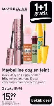 Aanbieding: Maybelline oog en teint