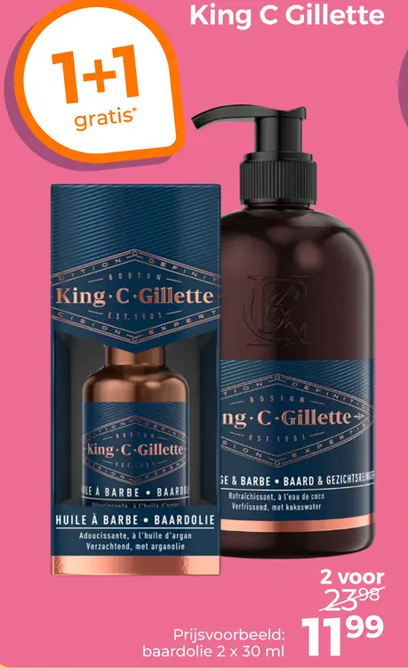 Aanbieding: King C Gillette Baardolie 