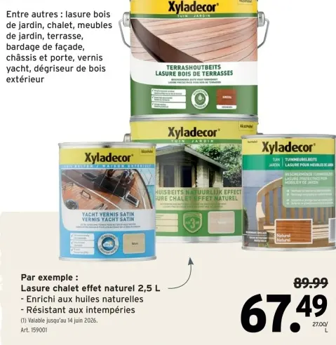 Offre: Lasure chalet effet naturel