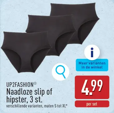Promotie: Naadloze slip of hipster