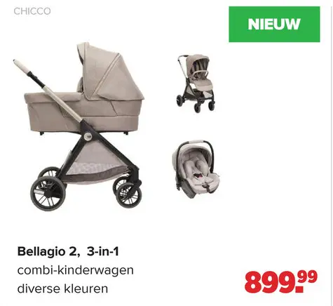 Aanbieding: Bellagio 2, 3-in-1 combi-kinderwagen