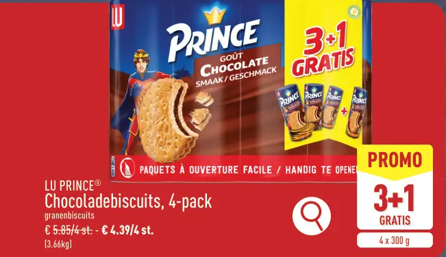 Promotie: Chocoladebiscuits, 4-pack