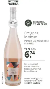 Aanbieding: Preignes le Vieux Paradis Grenache Rosé Frank