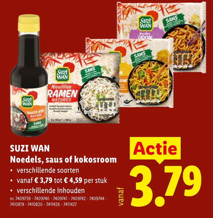 Promotie: Noedels, saus of kokosroom