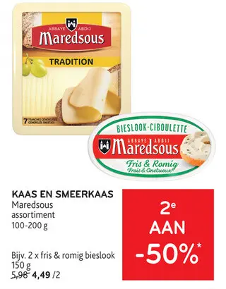 Promotie: KAAS EN SMEERKAAS Maredsous assortiment