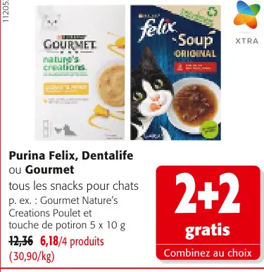 Offre: Purina Felix, Dentalife ou Gourmet