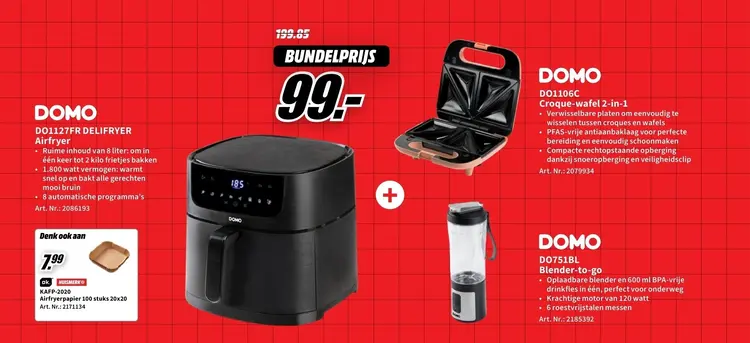 Promotie: Airfryer + Grill of Blender BUNDELPRIJS