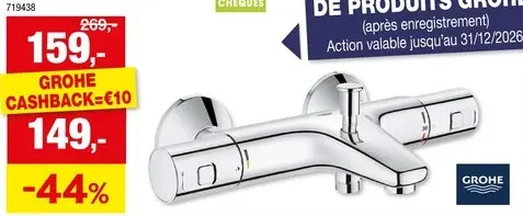 Offre: Mitigeur thermostatique bain/douche "Precision Start"