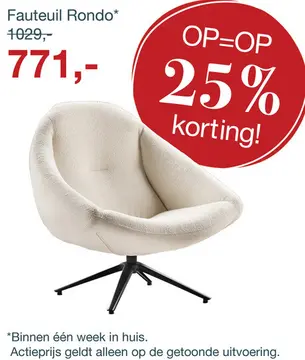 Aanbieding: Fauteuil Rondo*