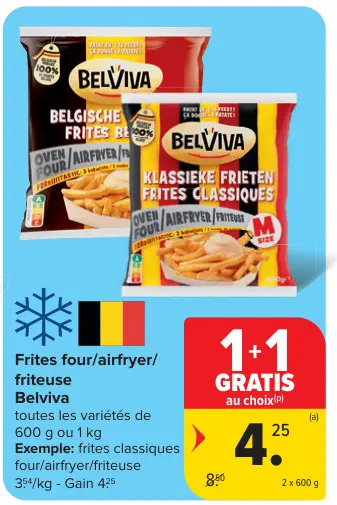Offre: Frites four/airfryer/friteuse
