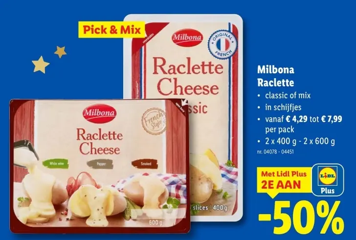 Promotie: Raclette Cheese