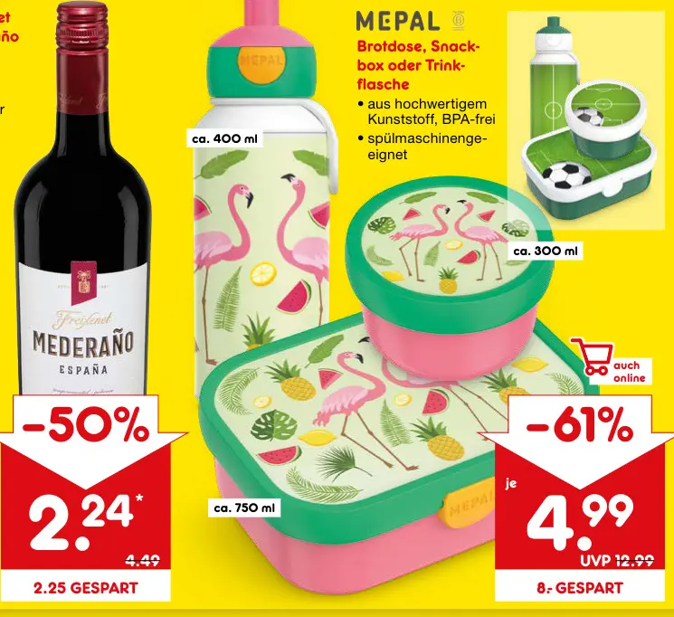 Aanbieding: Brotdose, Snackbox oder Trinkflasche