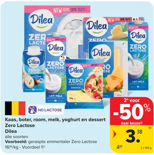 Promotie: Kaas, boter, room, melk, yoghurt en dessert Zero Lactose