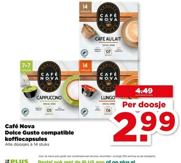 Aanbieding: Café Nova Dolce Gusto compatible koffiecapsules