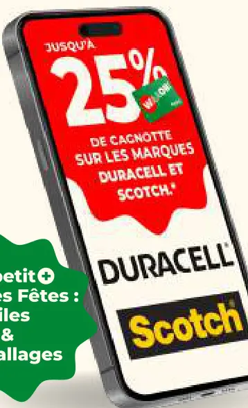 Promotie: Piles et emballages