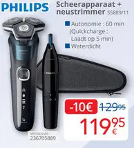Aanbieding: PHILIPS Scheerapparaat + neustrimmer